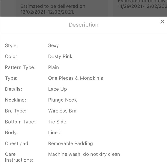 Lace Up One Piece Swimsuit (L) - Picture 4 of 4